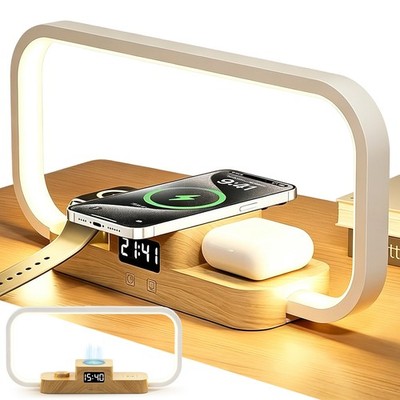 LED Nachttischlampe Mit Ladefunktion Touch Dimmbar mit 5 Farbtemperaturen Lampe