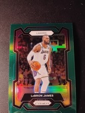 2023-24 Panini Prizm Lakers LeBron James Green Prizm #63