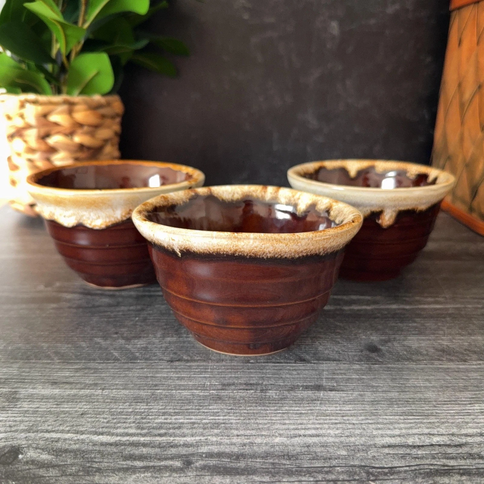 Vintage Monmouth Western Stoneware Mixing Bowl | Brown Drip Glaze Beehive