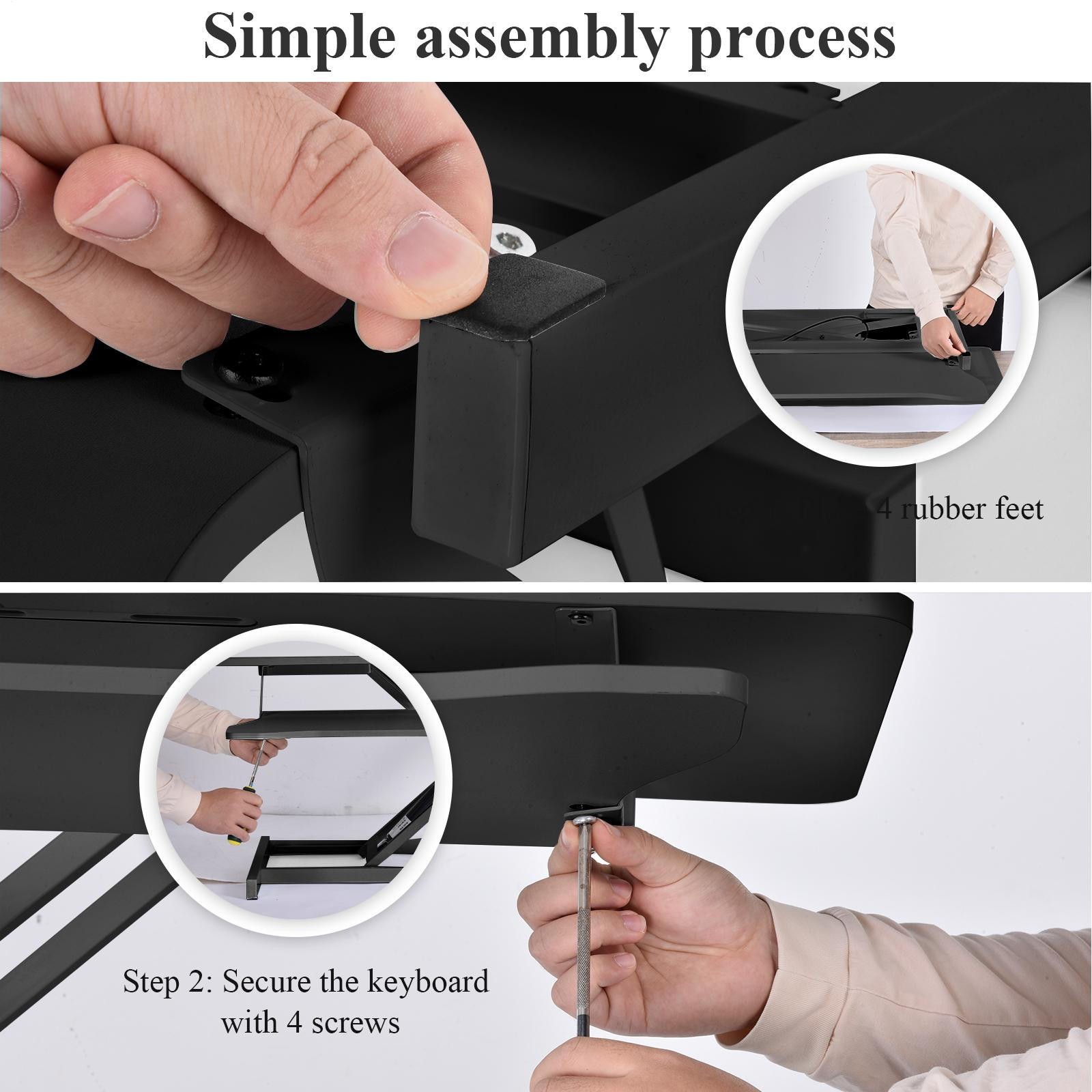 37" Home Office Desk Riser Adjustable Standing Desk Converter Adjustable