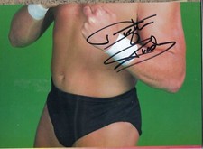 BD189  Dustin Rhodes Signed Wrestling Magazine Poster w/COA *** PLEASE READ ***