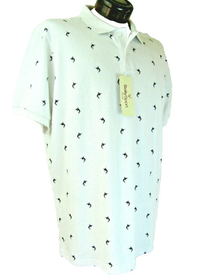 Solly Sport 2 Button Swordfish Polo Shirt Men's 2XL in Rayon NEW with Tag
