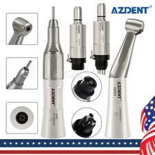 Dental Slow Low Speed Handpiece Contra Angle Straight Air Motor 2/4Hole Push