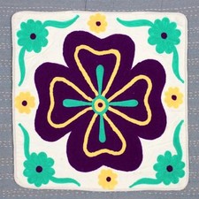 Suzani Cotton Cushion Cover Embroidered Applique Patchwork Pillow Case Di
