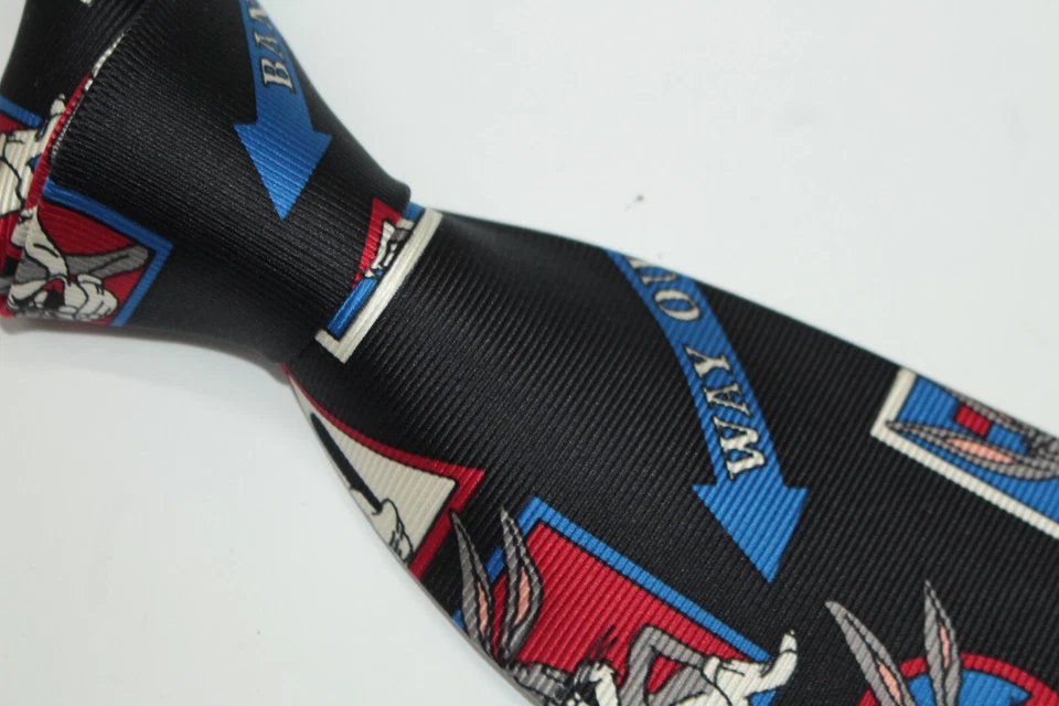 Corbata de seda ICEBERG Bugs Bunny hecha en Italia F74728 Foto 3 de 4