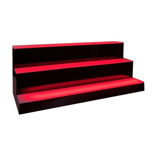 31" Up Back Bar Liquor Bottle Display Shelf 7 Color LED 3 Tier Glowing Light - Picture 8 of 12