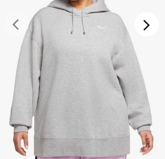 OVERSIZED HOODIE SWEATSHIRT - Gray marl