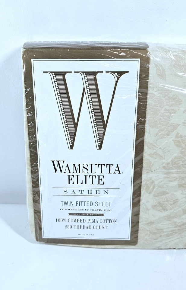 Sábana bajera doble Wamsutta Elite 250 TC 100 % satén algodón pima damasco  Foto 3 de 4