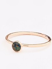UE 4mm Opal Solid Copper ring sz 8 custom size available white or black opal