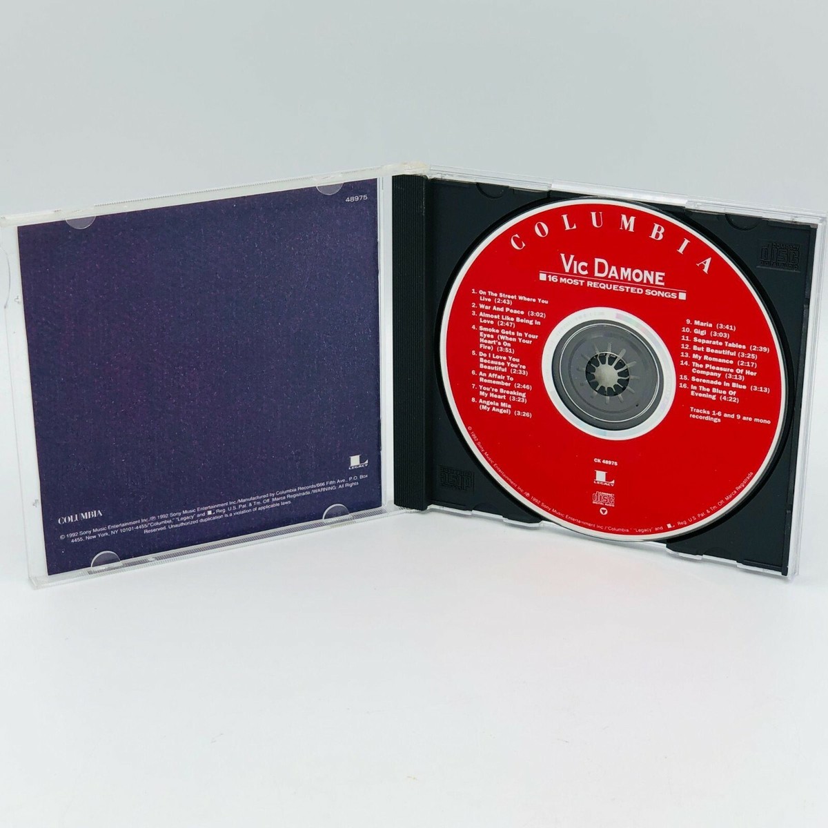 Vic Damone: 16 Most Requested Songs CK 48975 CD 1992 | eBay
