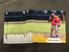 Lot of (40) GRAYSON RODRIGUEZ 2021 Leaf Draft Baseball cards 32 base + 8 gold