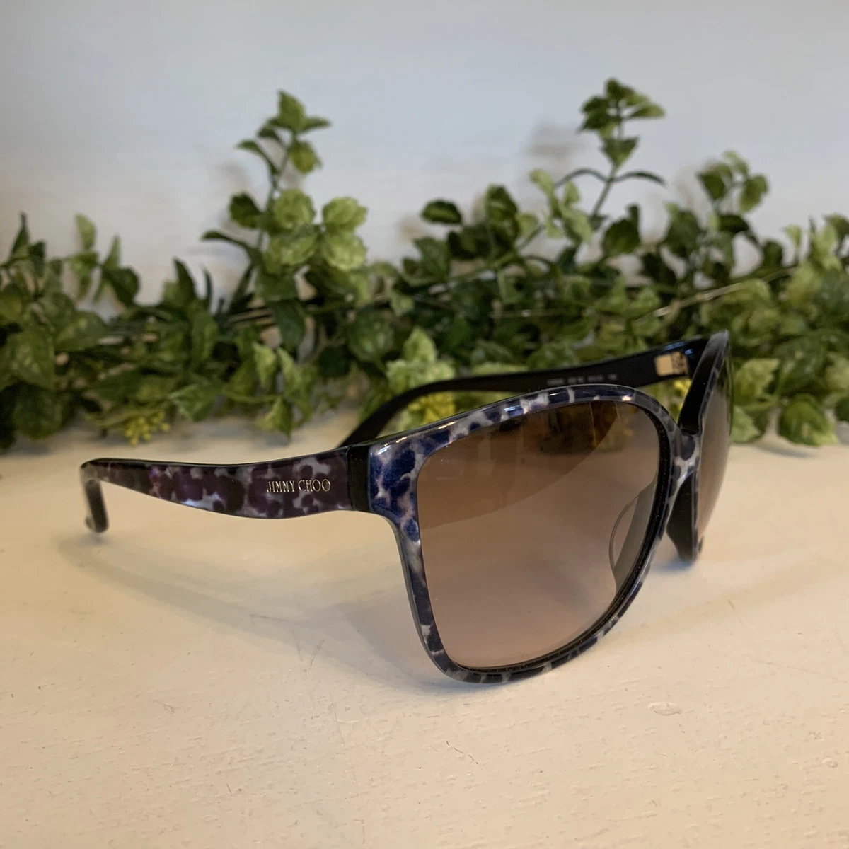 Jimmy Choo Sunglasses JEWLY/S 14JXQ Gold/Purple Rhinestone 58#13 140 Sunglasses Jimmy Choo Purple Sunglasses for Women for sale | eBay main image 4