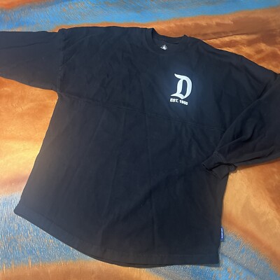 Disney Disneyland resort, long sleeve spirit, jersey, black, white