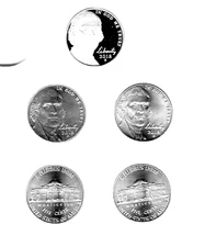 2018 P D  S JEFFERSON NICKEL GEM UNCIRCULATED Coins + PROOF - 3 COINS 