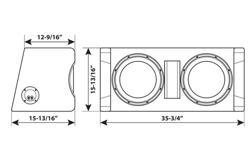Kenwood eXcelon P-XW1221D Dual 12" Preloaded Subwoofer Enclosure, 600W RMS Power - Picture 5 of 5