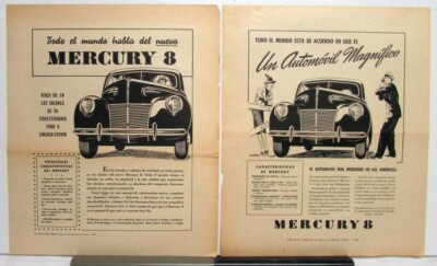 1939 Mercury 8 Everyone Agrees That It Is A Magnificent Car Ad Proof SpanishText