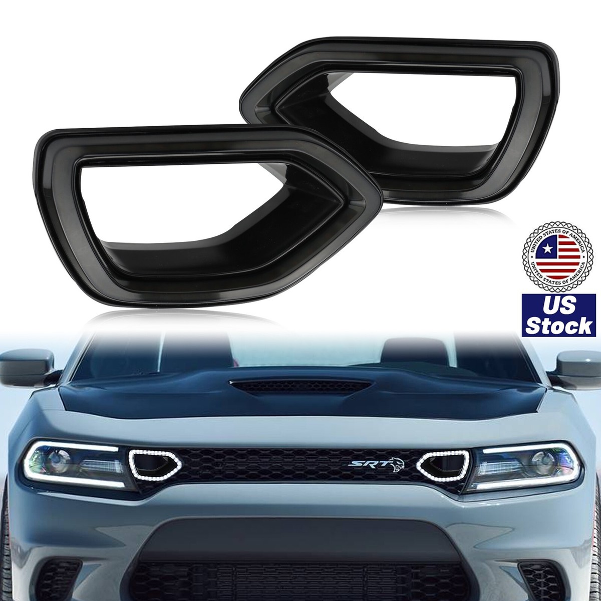 dodge charger scat pack fog lights LED Front Bumper Grille Light For 2015-2019 SRT DRL Vuse Go 700 User Fits 2015 Colour:Black Carbon ivg original 50:50