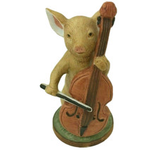 1979 Enesco Ceramic Pig Playing an Instrument Figurine