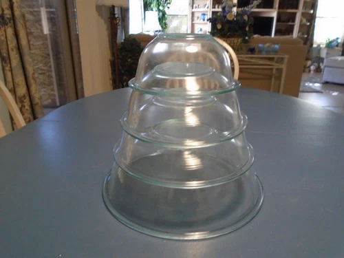 Pyrex Clear Stacking Mixing Bowl Set of 4, #322, 323, 325, 326