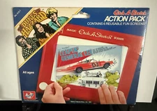 Dukes Of Hazzard 1981 Etch A Sketch 6 Reuseable Fun Screens Action Pack Vintage