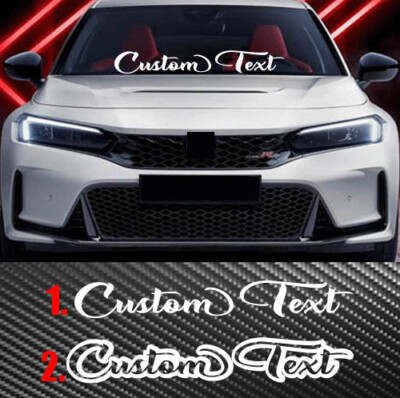 Custom Text Personalized SCRIPT Windshield Decal Sticker JDM KDM USDM EURO A