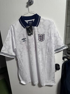 Gascoigne #19 Retro 1990 England World Cup Jersey Shirt Kit Umbro