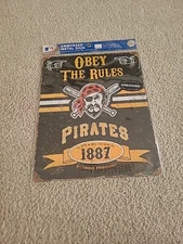 Nice Party Animal Inc Pittsburgh Pirates Embossed Metal Sign. NIP. Obey The...
