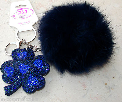 Keboyoe 8 Portachiavi Quadrifoglio Portafortuna, Portachiavi Trifoglio Quattro, Regalo Donna, Portafortuna da Regalare per Donna, Amico, Collega