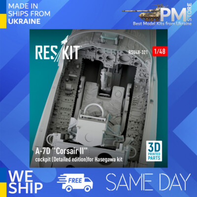 Reskit RSU48-0321 1/48 A-7D Corsair II cockpit Detailed edition for Hasegawa kit