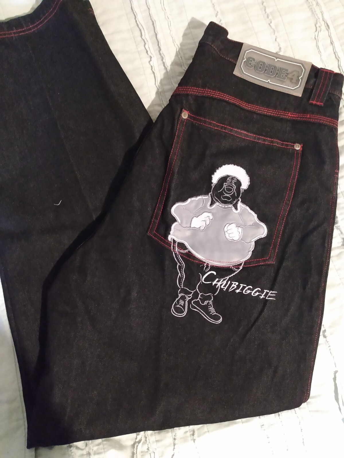 code 4 xl jean plus jacket embroidered chubiggie - image 4