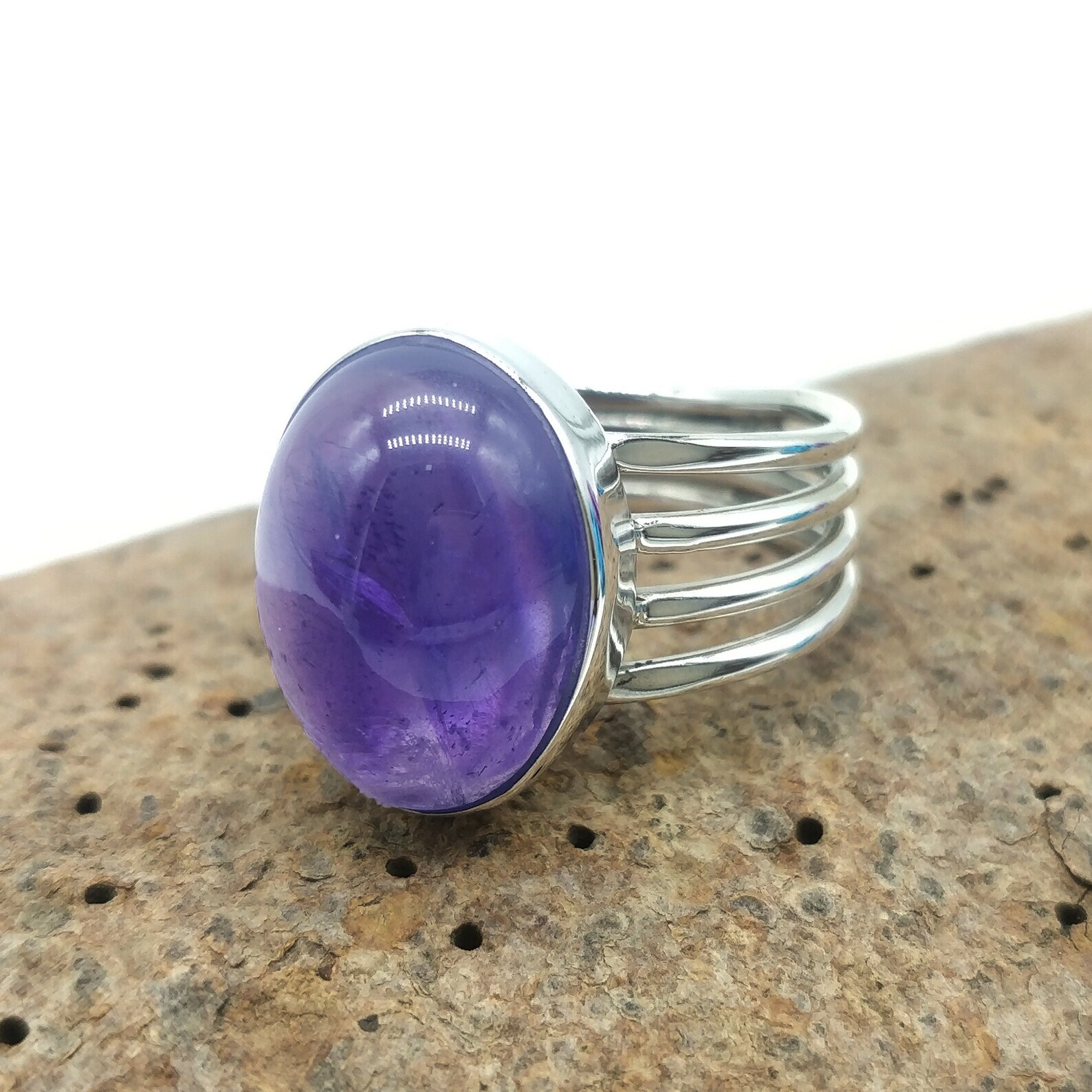Handmade 925 Sterling Silver Tanzanite Ring for Women in All Sizes AK104