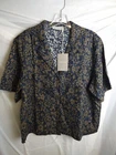 Everlane Women XL The Linen Workwear Shirt in Midnight Floral Whimsical Boho