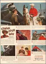 1946 aircraft AD CURTISS WRIGHT ENGINES Coming Your Way Constellation 051123