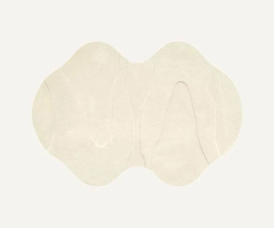 Irregular Shape High & Low Pile, Hand-Tufted 100% Wool Soft Area Rug Carpet - Image 3 of 4