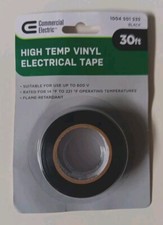 Commercial Electric 3/4 In. X 30 Ft. Commercial Carded Electrical Tape Black