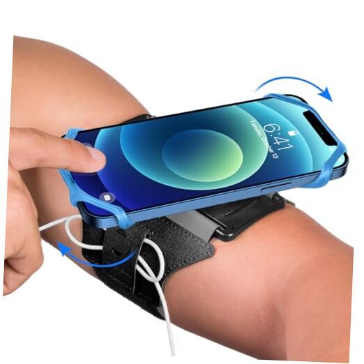 Running Armband 360°Rotatable for iPhone 15/14/13/Pro Blue