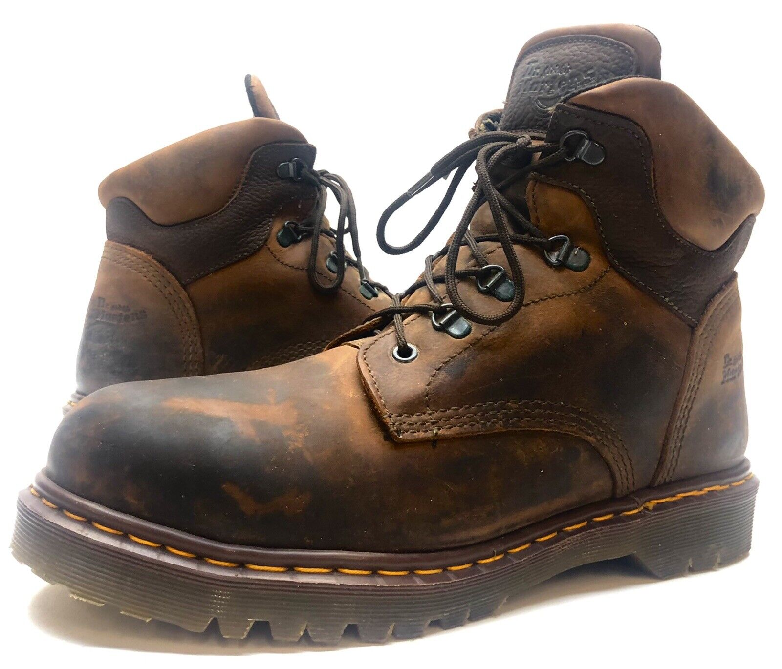 Doc Martens 7735 VTG MIE England Brn Leather Stee… - image 5