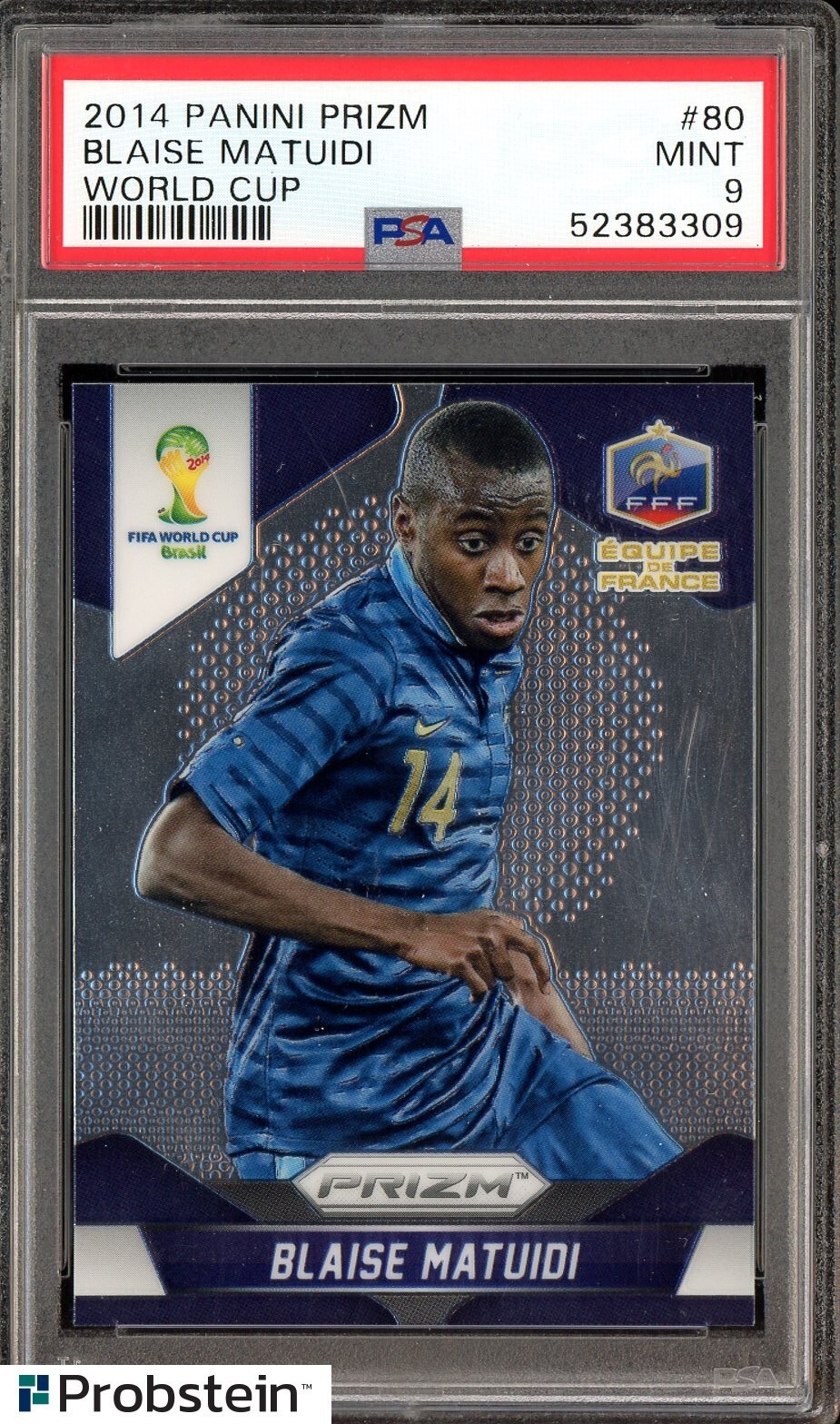 2014 Panini Prizm World Cup Soccer #80 Blaise Matuidi PSA 9 MINT