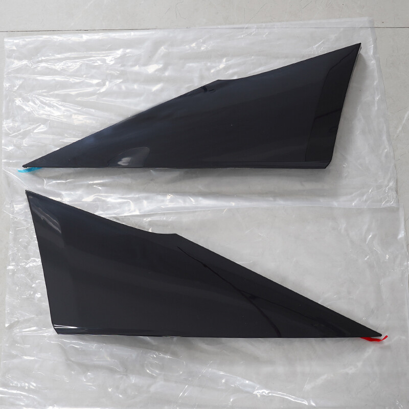 Rear Quarter Window Louver Molding Set For Toyota Prius/Prius Prime 2016-2022 - Gloss Black ABS, Left & Right Pair