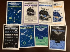 Intellivision Manuals for Space Network Games From Mattel Electronics