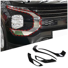 Glossy Black Front Bumper Side Trim Styling Strip For Mitsubishi Outlander 2023+