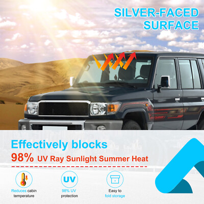 11pcs Car Full Window Sunshade Cover Block UV Visor For Toyota LC76 2007-up