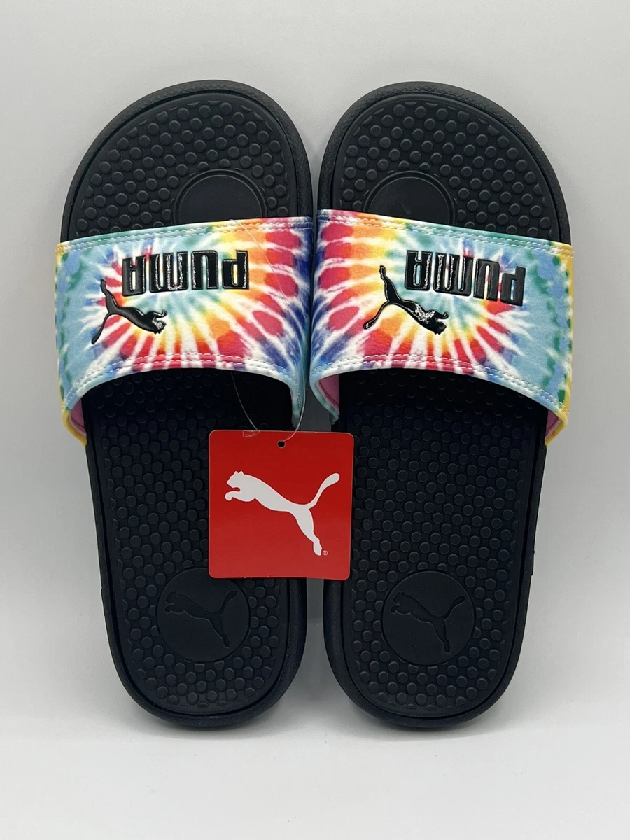 Puma tie dye slides hot sale