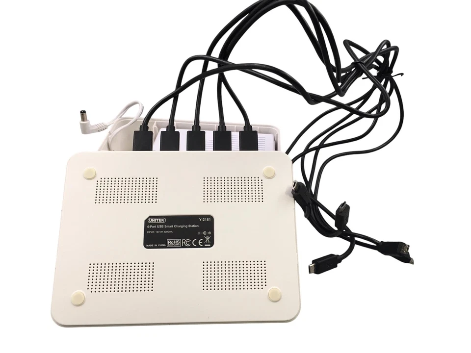 Unitek 6 Port Smart Charging Station Y-2181 15V White VGUC! USB - Image 4 of 4
