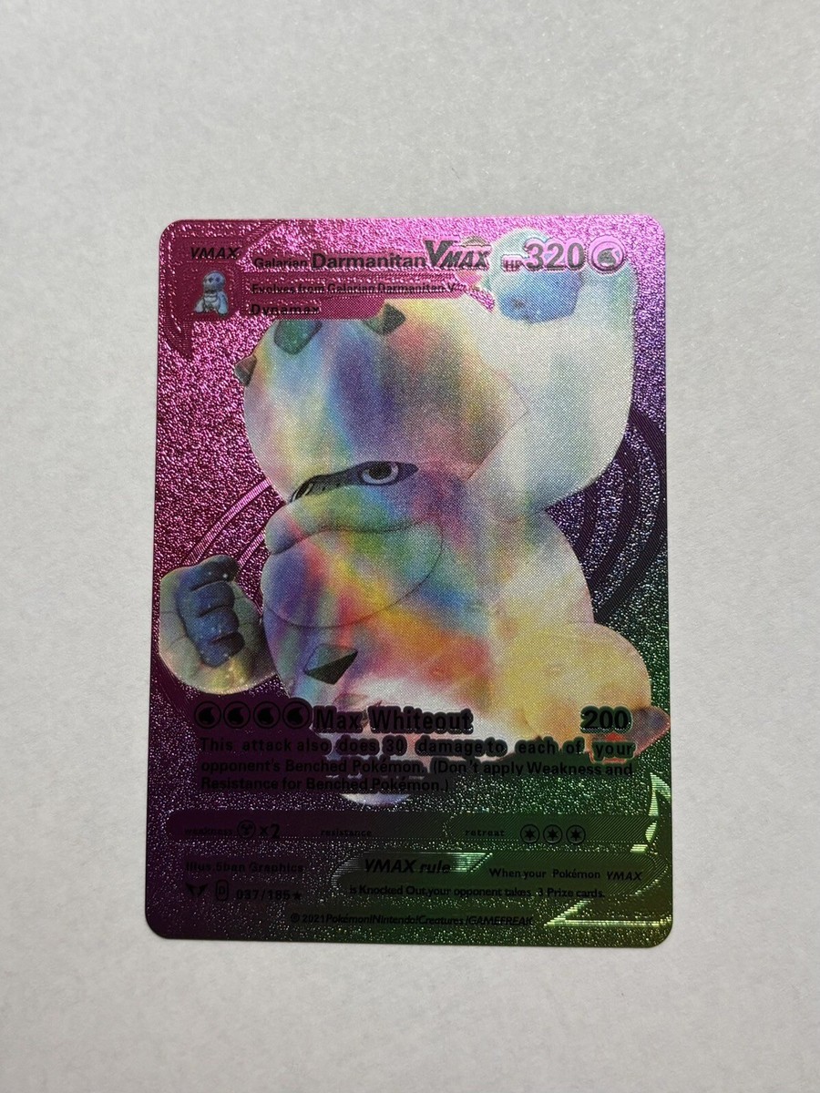 Galarian Darmanitan VMAX Rainbow Rainbow Foil Fan Art Display Card