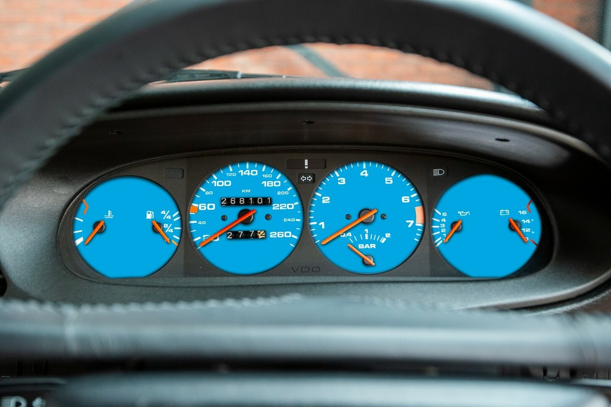 1986-1991 Porsche 944 260 KMH Metric KPH Cluster Overlay Light