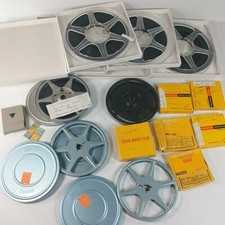 Super 8mm Film Lot Of 7 Reels With 11 Home Movies Found Footage 3 Cans  Splicer