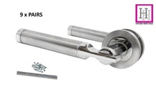 Image of Door Handle Serozzetta style Lever Handle On Rose Chrome Satin Heavy Duty