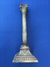 ANTICO CANDELABRO CANDELIERE DELL'800 A COLONNA CORINZIA SILVERPLATE SHEFFIELD