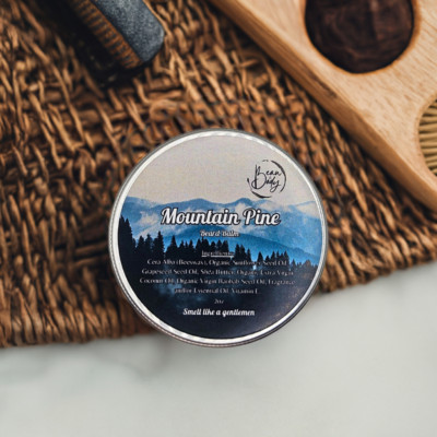 Natural Mountain Pine Beard Balm by Bean & Body Coffee